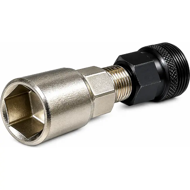 Falkx Universele cranktrekker - robuust staal - chroom afwerking - zilver/zwart