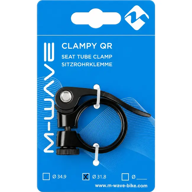 M-Wave Zadelpenklem - Snelspanner - Aluminium - 34.9mm - Zwart