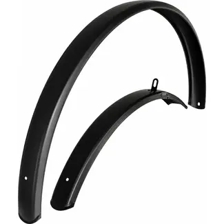 Falkx Spatbordenset 28 x 1 5/8 x 1 3/8 mat zwart voor voor- en achterwiel op passende 28 inch fietsen