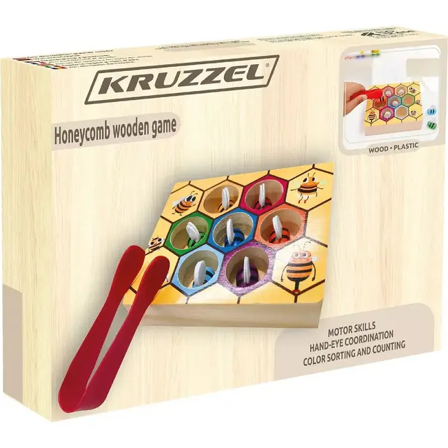 Kruzzel Honeycomb - Houten Spel - Stimuleer Creativiteit en Motoriek