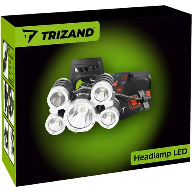 Trizand 5 x LED T6 CREE Hoofdlamp: Perfecte Metgezel voor Avonturiers