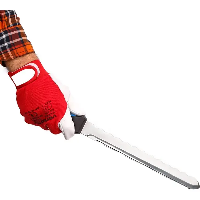 GEKO Dubbelzijdig isolatiemes 410 mm roestvrij staal met ergonomisch handvat voor nauwkeurig snijden