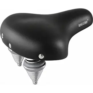 Selle Comfort Retro fiets zadel - Smartfoam techniek - Gel en staal - 25x23 cm - Bruin