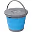 ProPlus Opvouwbare emmer met deksel - 5 liter - rubber - grijs/blauw