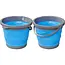ProPlus Opvouwbare emmer met deksel - 5 liter - rubber - grijs/blauw