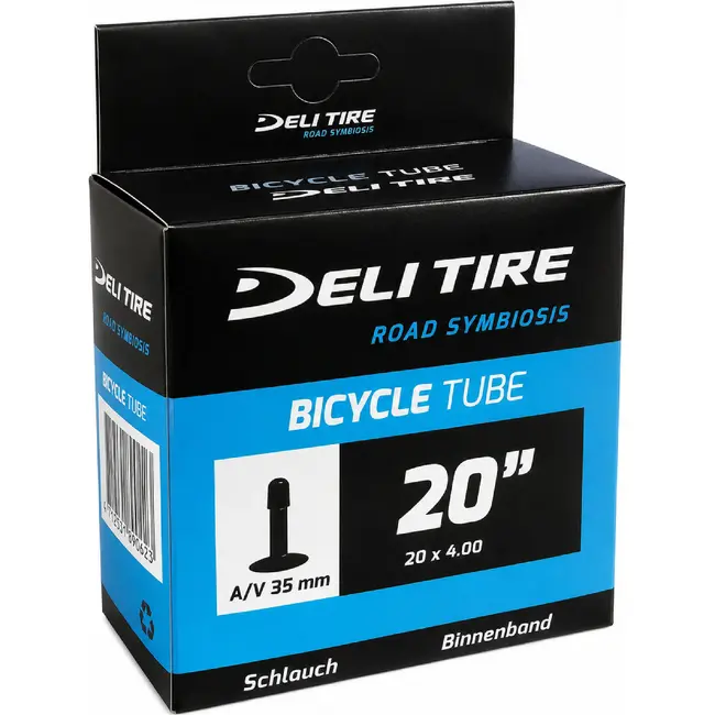 Deli tire Fatbike binnenband 20x4.00 - Schrader ventiel 35mm - Voor elektrische fietsen - Zwart