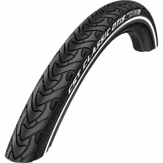 CST 28 inch buitenband 28 x 1 1/8 zwart 28-622 met 3 mm anti leklaag en reflectie