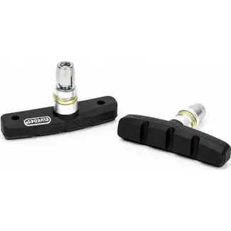 Elvedes V-type velgremblokjes - 60mm - Duurzaam rubber en aluminium - Voor stads-, race- en tourfietsen - Per paar