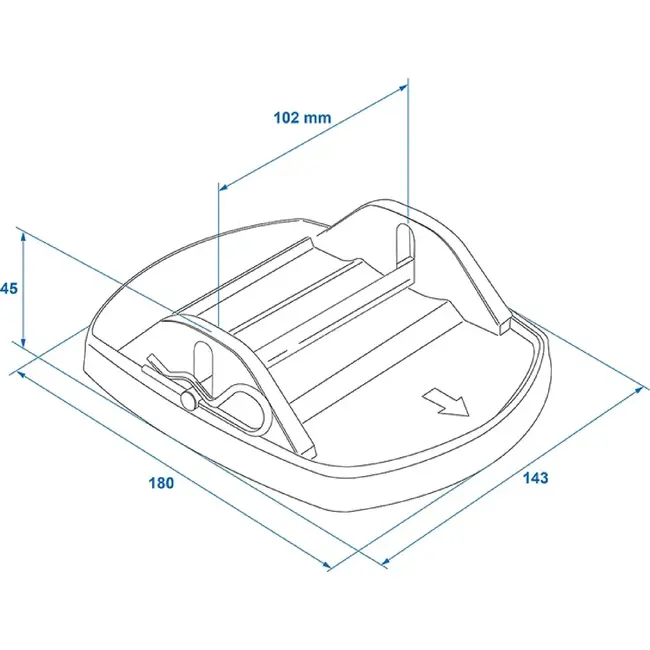 ProPlus Stabilisatievoet met metalen pen - 175 x 140 mm - zwart - duurzame kwaliteit kunststof