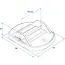 ProPlus Stabilisatievoet met metalen pen - 175 x 140 mm - zwart - duurzame kwaliteit kunststof