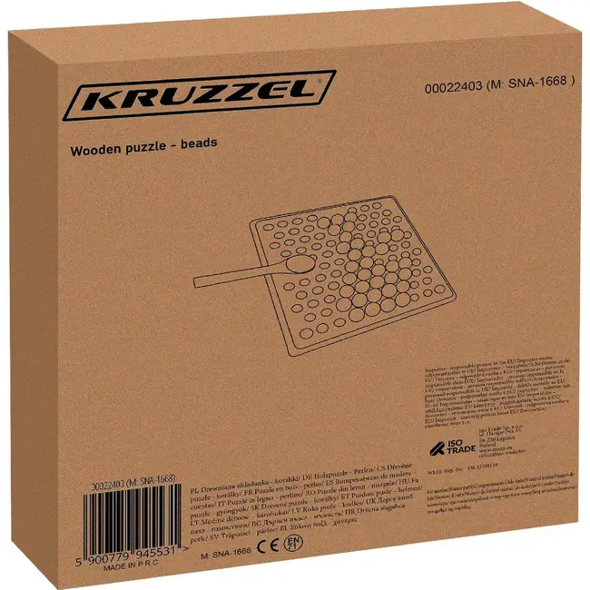 Kruzzel Houten Puzzel Kralen: Stimuleer Creativiteit en Motoriek bij Kinderen