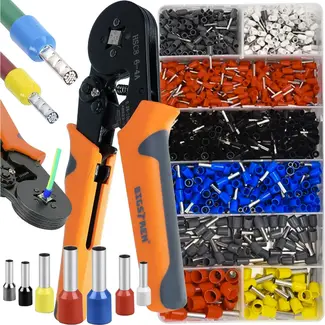 Bigstren Krimptang Set 0.25-10mm2 - Professionele Kabelverbindingen - 1200 Delig