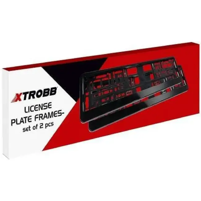 Xtrobb Universele Kentekenplaathouder - Perfect voor Europese Auto's - Zwart - 2 Stuks