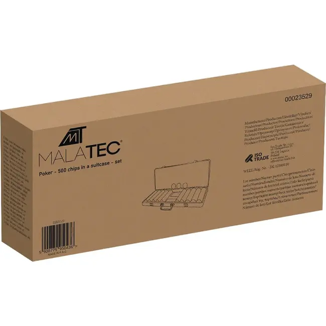 Malatec Poker Set met 500 Chips - Compleet en Klaar voor Gebruik