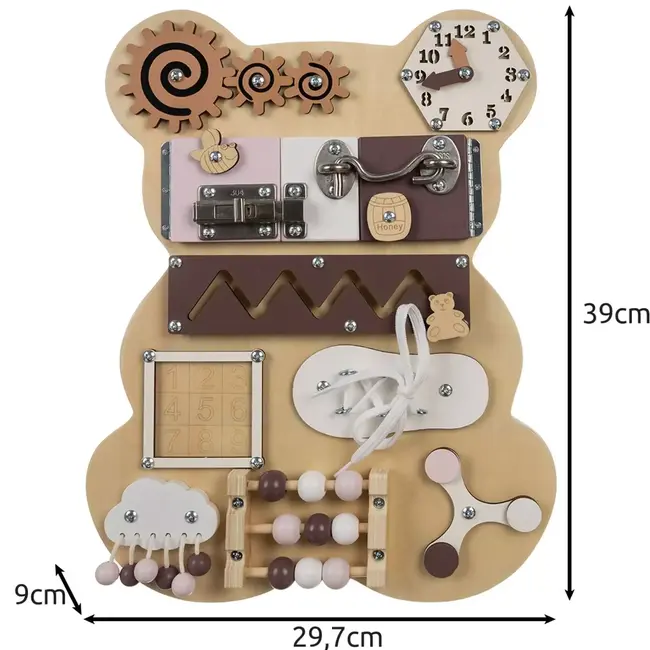 Kruzzel Beer Manipulatiebord 10-in-1: Educatief en Interactief Speelgoed