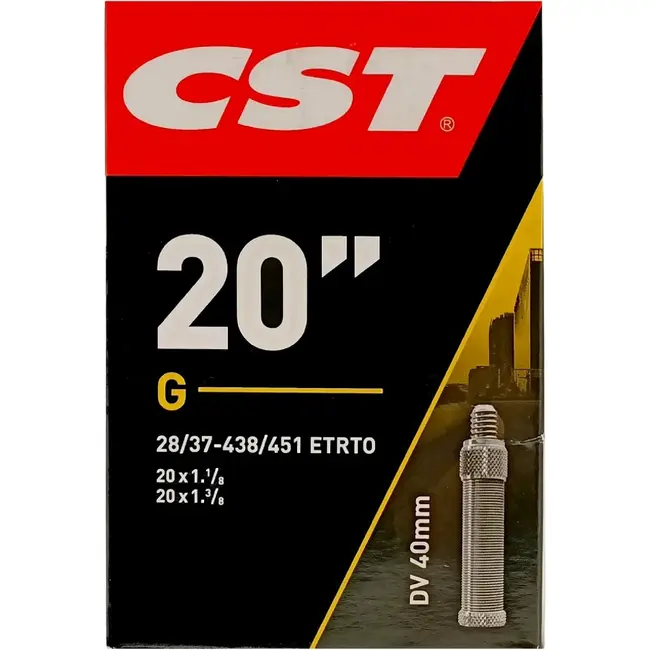 CST Binnenband 20x1 3/8 - ETRTO 28/37-438/451 - Dunlop ventiel 40mm - Geschikt voor 20-inch wielen