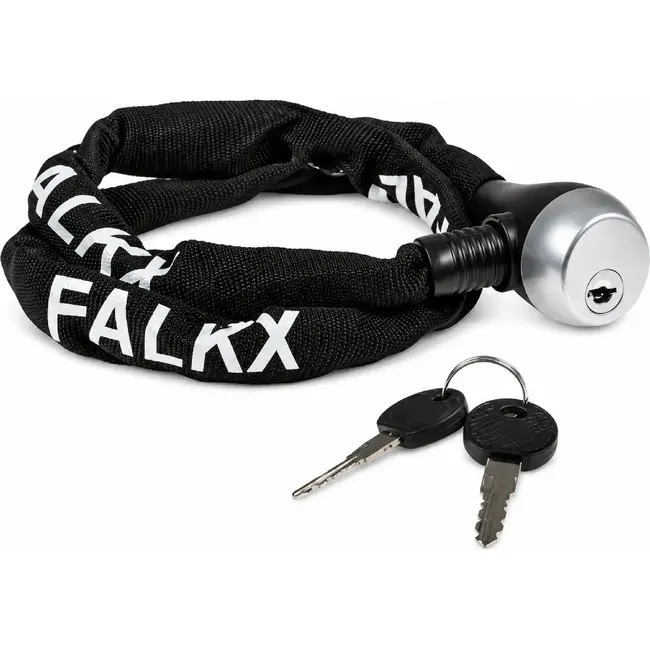 Falkx Kettingslot - 3.5 mm dik - 800 mm lang - Zwart - Nylon hoes