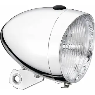 Falkx Koplamp fiets - 3 krachtige LEDs - batterijvoeding - zilver