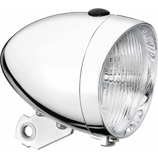Falkx Koplamp fiets - 3 krachtige LEDs - batterijvoeding - zilver