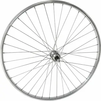Roland Achterwiel 28 inch - Aluminium velg - Zilver - Opschroef freewheel - 7/8 speed - Vaste as - Spaak 14