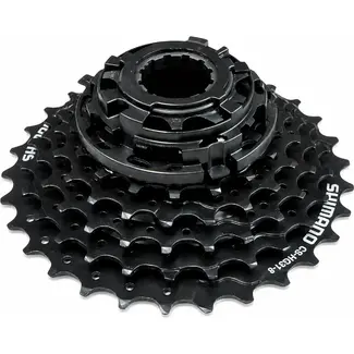 Shimano 8-speed cassette zwart - CS-HG31-8 voor HG en IG kettingen op een passende fiets met derailleur