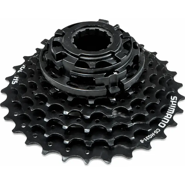 Shimano 8-speed cassette zwart - CS-HG31-8 voor HG en IG kettingen op een passende fiets met derailleur
