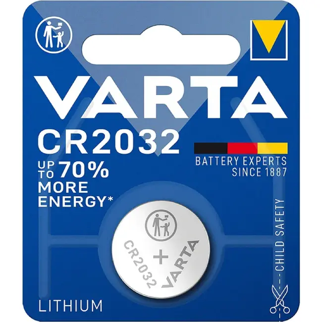 Varta Lithium knoopcelbatterij - CR2032 - 3V - 230mAh - lange levensduur