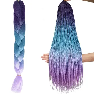 Soulima Synthetische Vlechtjes Ombre - Kleurrijk en Stijlvol - 60 cm