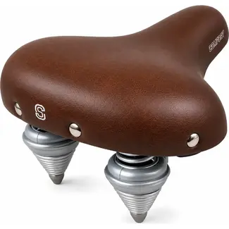 Selle Comfort Retro fietszadel - Medium - Bruin - Smart foam - Ergonomisch ontwerp