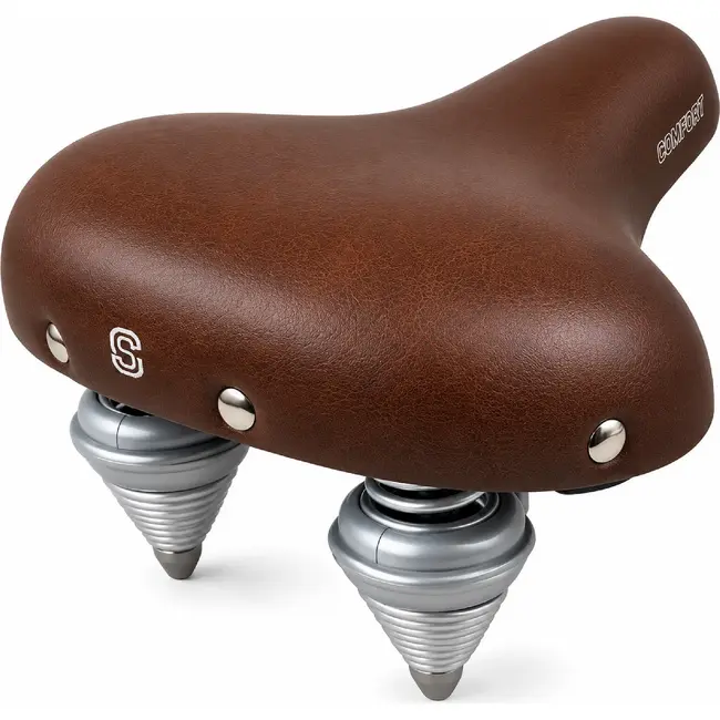 Selle Comfort Retro fietszadel - Medium - Bruin - Smart foam - Ergonomisch ontwerp