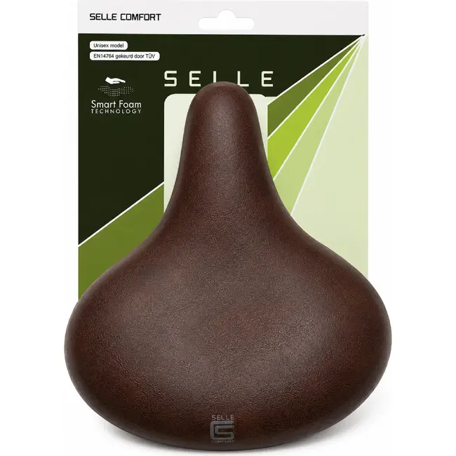 Selle Comfort Retro fietszadel - Medium - Bruin - Smart foam - Ergonomisch ontwerp