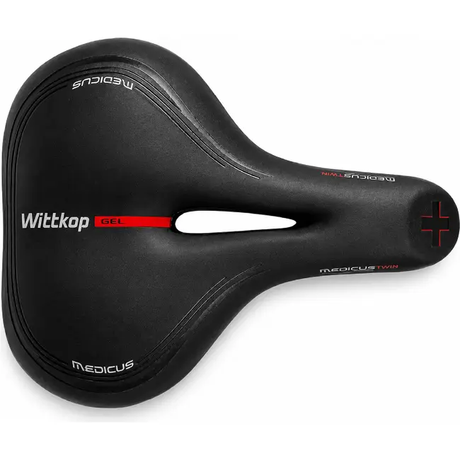 Wittkop City fietszadel - ergonomisch ontwerp - gel padding - 250x210 mm - zwart