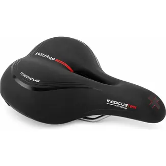 Wittkop City fietszadel - ergonomisch ontwerp - gel padding - 250x210 mm - zwart