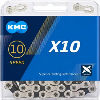 KMC 10-speed ketting - zilver/zwart - soepel schakelen - slijtvast - weg en offroad