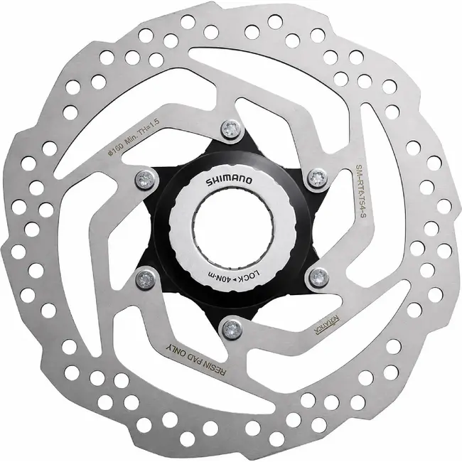 Shimano Remschijf 160mm - Center Lock - Verbeterde warmteafvoer - Voor hars remblokken