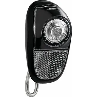 Union Koplamp fiets - LED technologie - Compact - Zwart-smoke - Inclusief batterijen