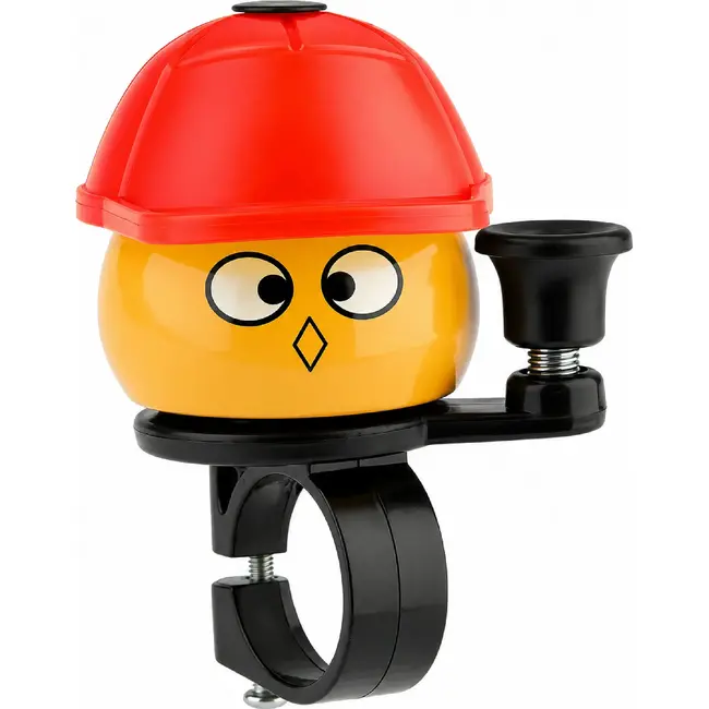 Pexkids Kinderfietsbel met Pet - Speels Design - Veilig en Duurzaam - Geel of Rood