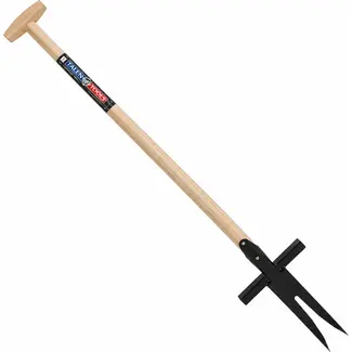 Talen Tools Zuringsteker - staal - Distelsteker - 2 tanden - 85 cm - voor tuinbewatering en onderhoud - met duidelijke specificaties