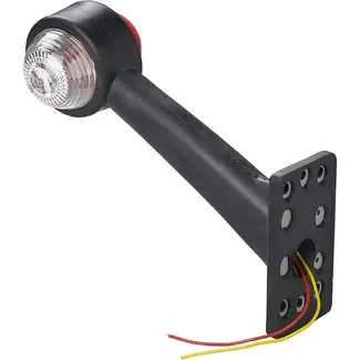 ProPlus Breedtelicht - Rood en Wit - Schuin Ontwerp - 160 mm - 12 Volt