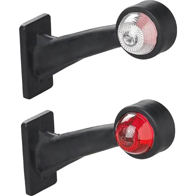 ProPlus Breedtelicht - Rood en Wit - Schuin Ontwerp - 160 mm - 12 Volt