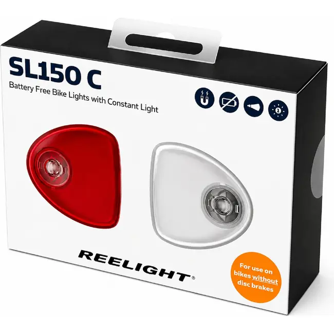 Reelight Automatische fietsverlichting set zonder batterijen voor en achter met magneet