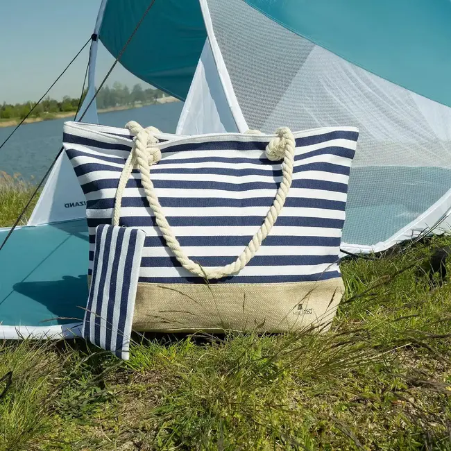 Malatec Grote Strand-/Picknicktas - Maritieme Stijl voor een Stijlvolle Zomer