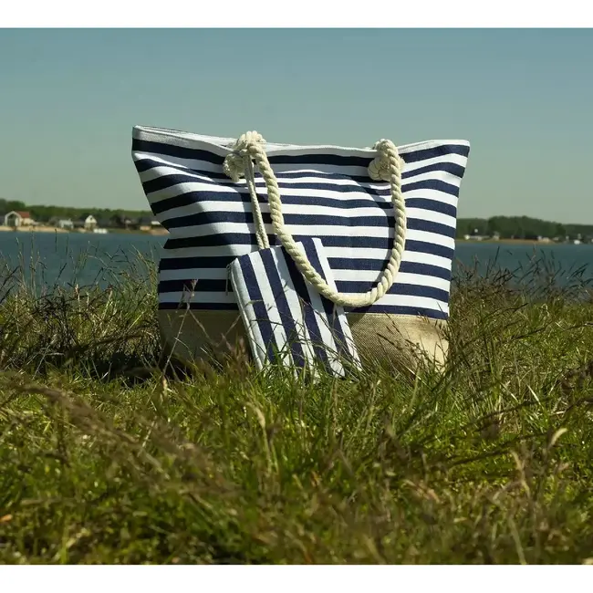 Malatec Grote Strand-/Picknicktas - Maritieme Stijl voor een Stijlvolle Zomer