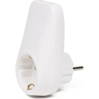 Benson Tussenstekker met dubbele USB lader - extra stopcontact - wit - 10 cm