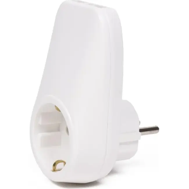 Benson Tussenstekker met dubbele USB lader - extra stopcontact - wit - 10 cm