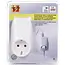 Benson Tussenstekker met dubbele USB lader - extra stopcontact - wit - 10 cm