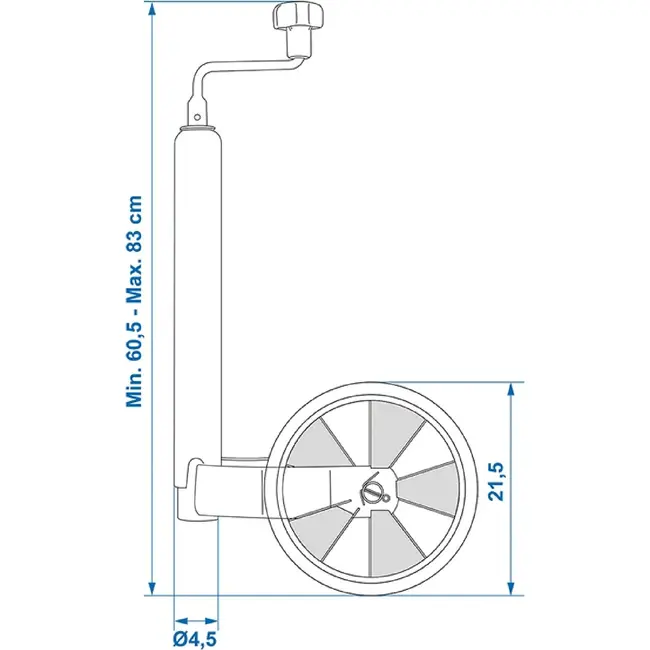 ProPlus Neuswiel voor aanhanger - rubberband 220x70 mm - max. belasting 150/90 kg
