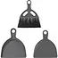 ProPlus Compacte stoffer en blik set - 17 x 19,5 cm - Grijs/Zwart - Ideaal voor kamperen