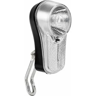 AXA LED fietskoplamp - 4 lumen - incl. batterijen - zwart