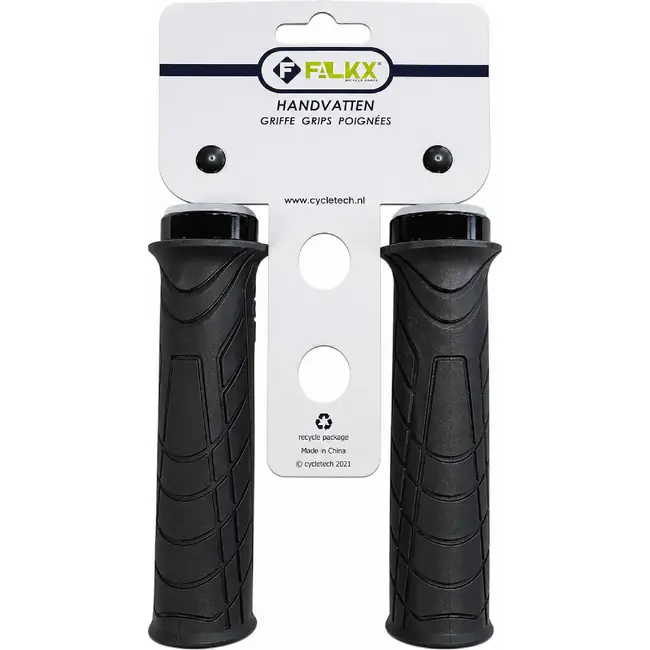 Falkx Zwarte Fietshandvatten Set Voor Meer Grip En Comfort Tijdens Fietsen